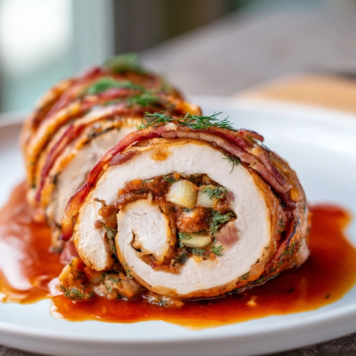 Schnelle Hühnchen Rouladen Rollen