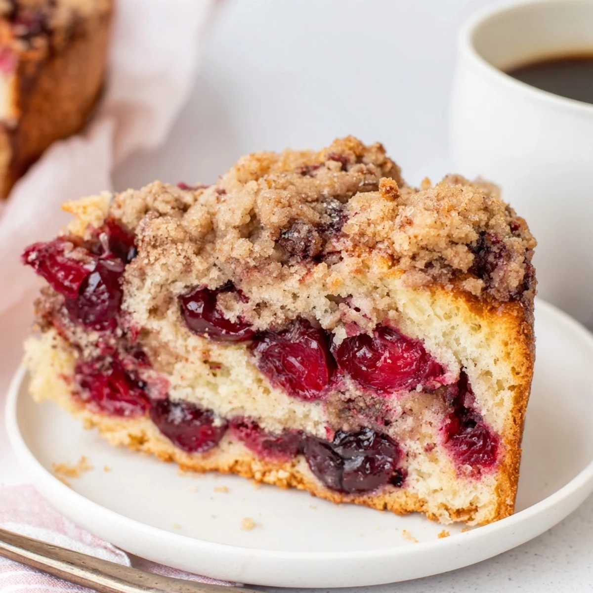 Deutscher Kaffeekuchen mit Kirschen