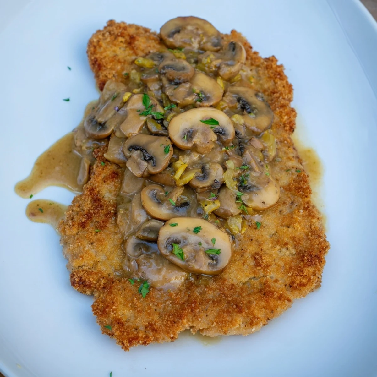 Hunters Schnitzel mit Sauce