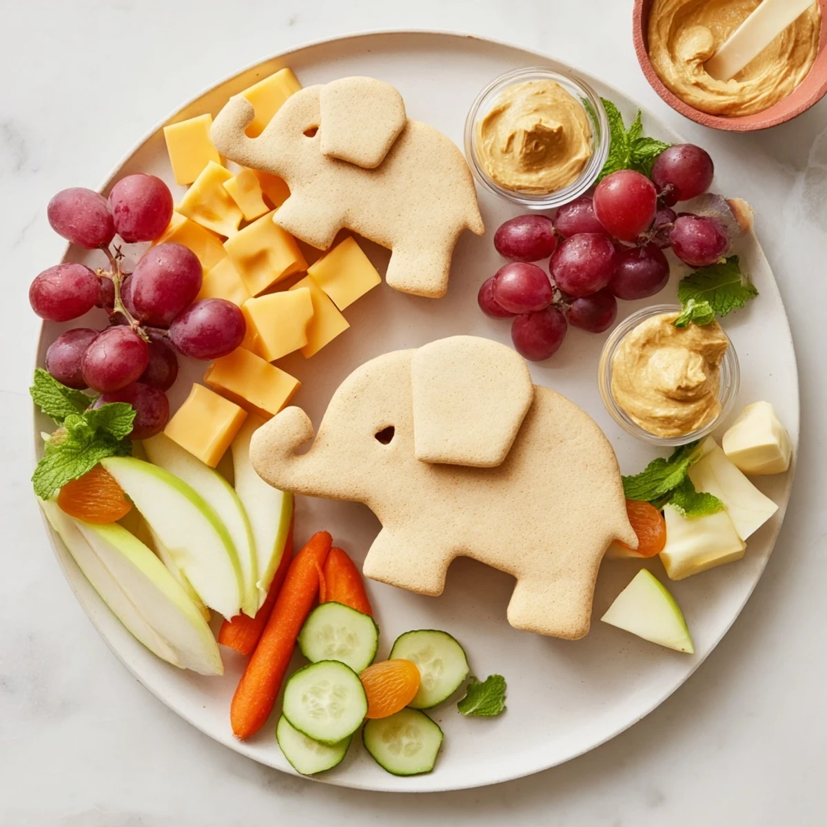 Elegant arrangement of a Gentle Giant Elephant Cracker Board, perfect for sharing and snacking pleasure.