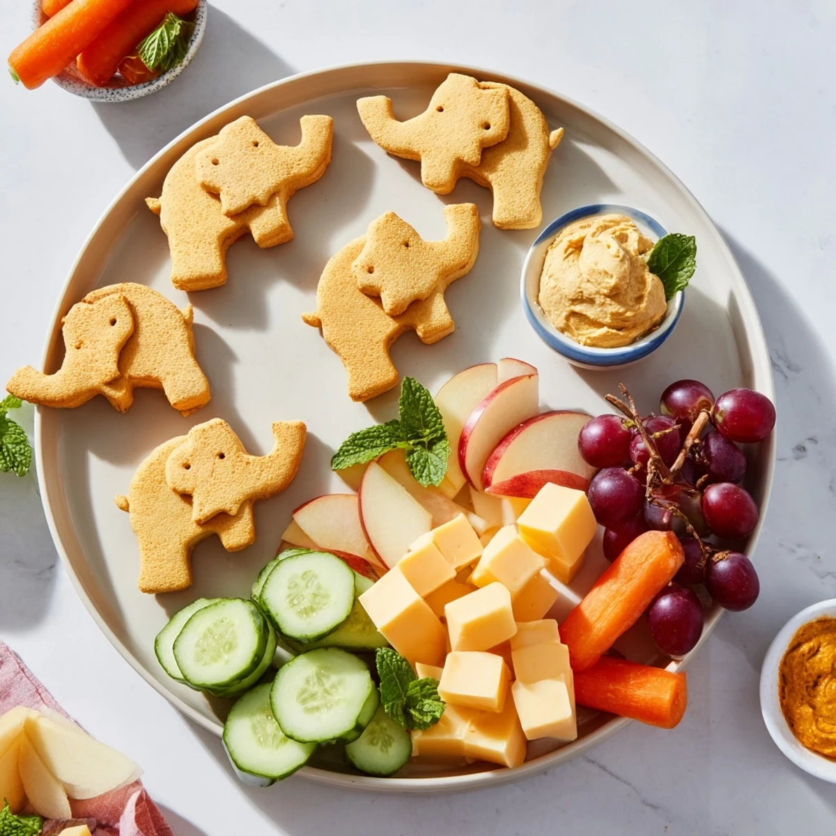 Elefanten Cracker mit Käse