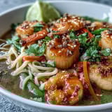 Asiatische Nudelschale mit Garnelen