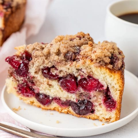 Deutscher Kaffeekuchen mit Kirschen