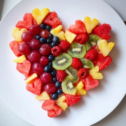 Romantischer fruchtiger Teller