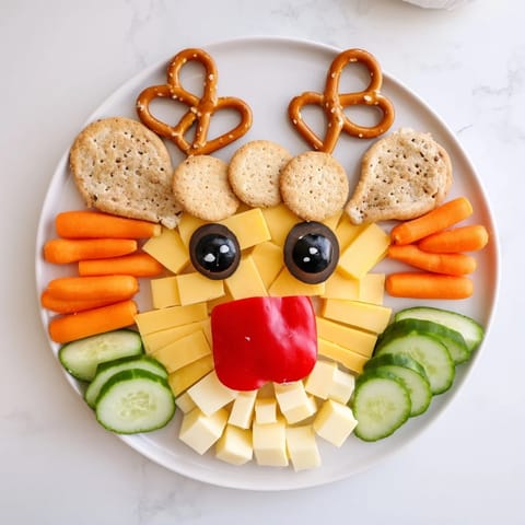 Käse Rentier Gesicht Snack