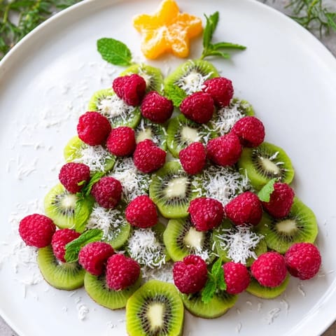 Kiwi Himbeeren Weihnachtsbaum