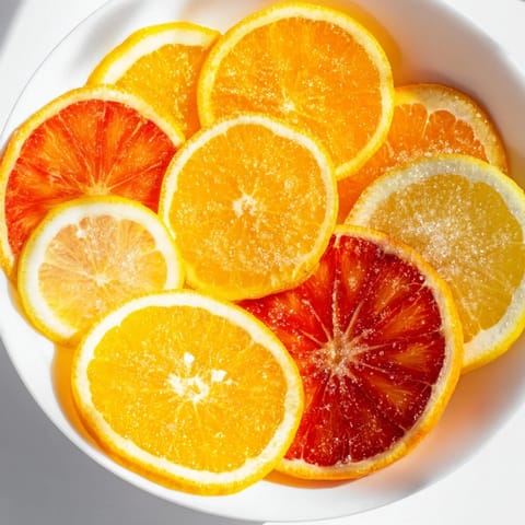 Juicy citrus slices ready to garnish drinks, showcasing an array of oranges, lemons, and limes.