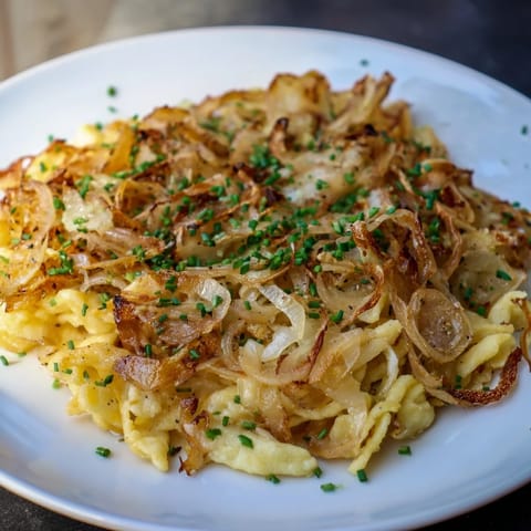 Käsespätzle mit Zwiebeln