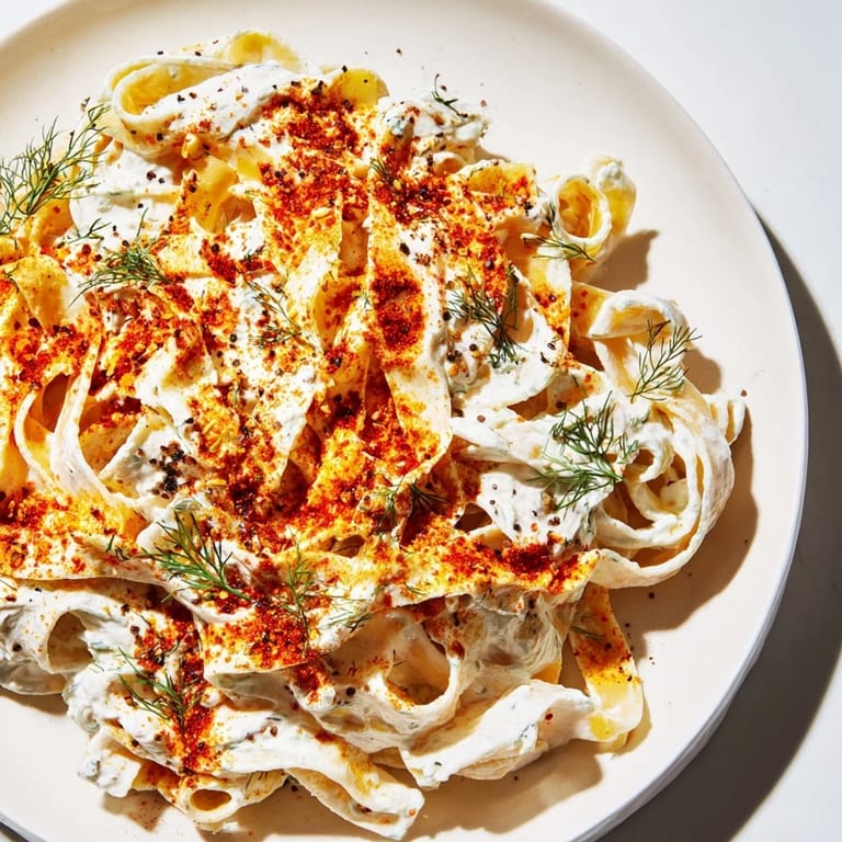 Tender pasta coated in yogurt and flavorful paprika chili butter; a simple Turkish recipe.